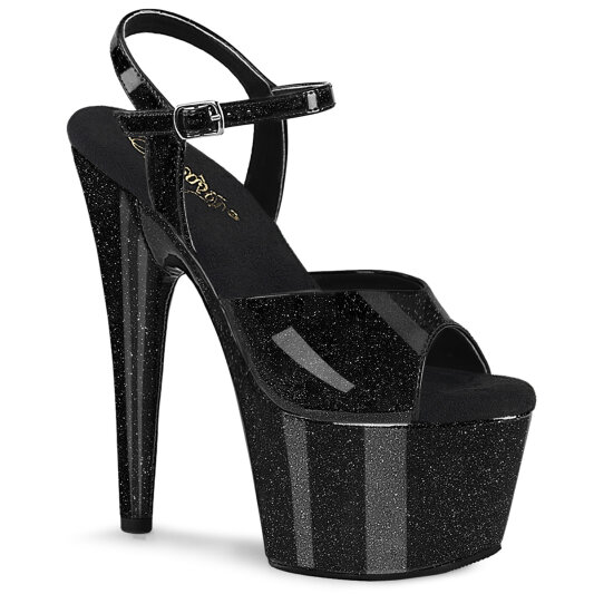 Pleaser ADORE-709GP Sandali Con Plateau Vernice Glitter Nero EU-35 / US-5