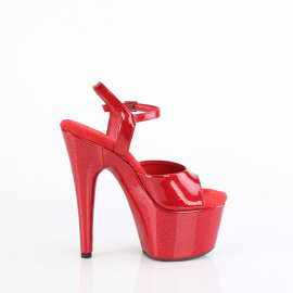 Pleaser ADORE-709GP Sandali Con Plateau Vernice Glitter Rosso EU-35 / US-5