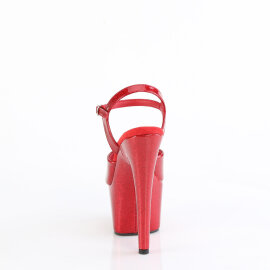 Pleaser ADORE-709GP Sandali Con Plateau Vernice Glitter Rosso EU-38 / US-8