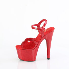 Pleaser ADORE-709GP Sandali Con Plateau Vernice Glitter Rosso EU-37 / US-7