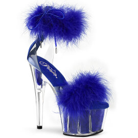 Pleaser ADORE-724F Sandali Con Plateau Trasparente Blu...