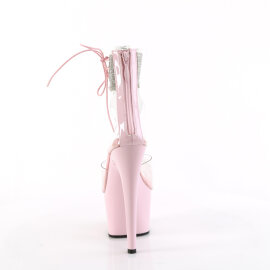 Pleaser ADORE-724RS Sandali Con Plateau Trasparente Strass Rosa EU-38 / US-8