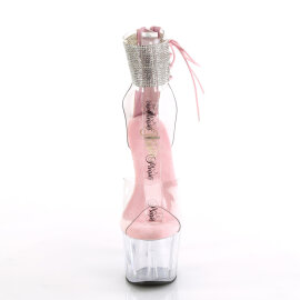 Pleaser ADORE-724RS Sandali Con Plateau Trasparente Strass Rosa Trasparente EU-35 / US-5