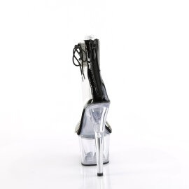 Pleaser ADORE-727RS Sandali Con Plateau Trasparente Strass Nero EU-37 / US-7