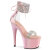 Pleaser ADORE-727RS Sandali Con Plateau Trasparente Strass Rosa EU-35 / US-5