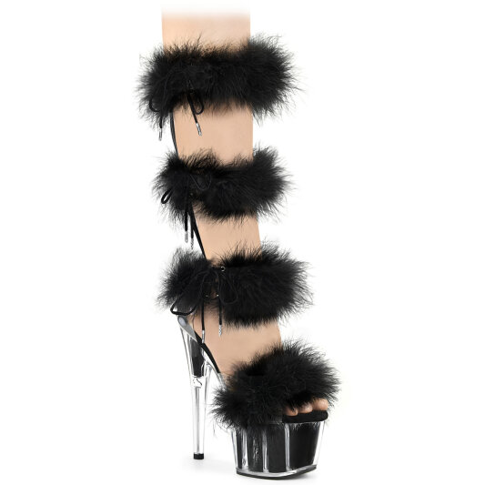 Pleaser ADORE-728F Sandali Con Plateau Trasparente Nero EU-36 / US-6
