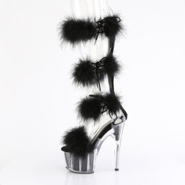 Pleaser ADORE-728F Sandali Con Plateau Trasparente Nero EU-36 / US-6