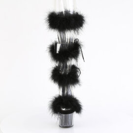 Pleaser ADORE-728F Sandali Con Plateau Trasparente Nero EU-37 / US-7
