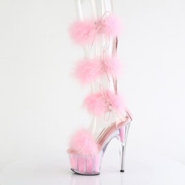 Pleaser ADORE-728F Sandali Con Plateau Trasparente Rosa Trasparente EU-38 / US-8