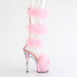 Pleaser ADORE-728F Sandali Con Plateau Trasparente Rosa Trasparente EU-38 / US-8