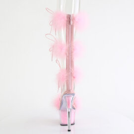 Pleaser ADORE-728F Sandali Con Plateau Trasparente Rosa Trasparente EU-40 / US-10