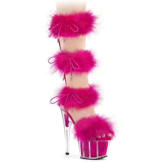 Pleaser ADORE-728F Sandali Con Plateau Trasparente Rosa EU-37 / US-7