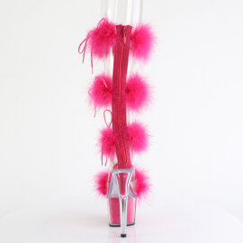 Pleaser ADORE-728F Sandali Con Plateau Trasparente Rosa EU-37 / US-7