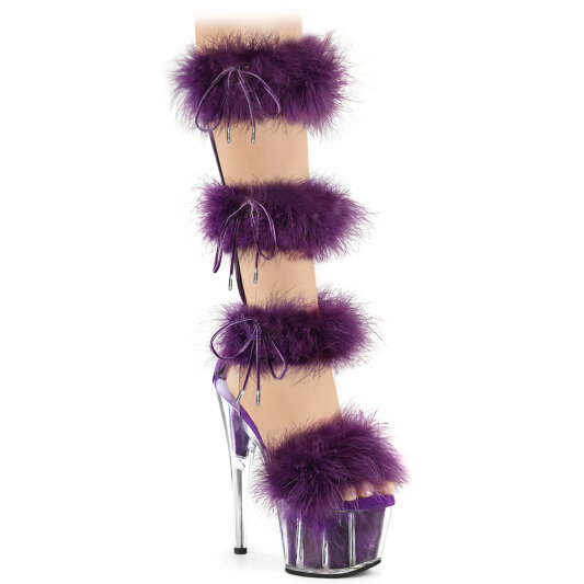 Pleaser ADORE-728F Sandali Con Plateau Trasparente Viola EU-38 / US-8