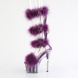 Pleaser ADORE-728F Sandali Con Plateau Trasparente Viola EU-38 / US-8