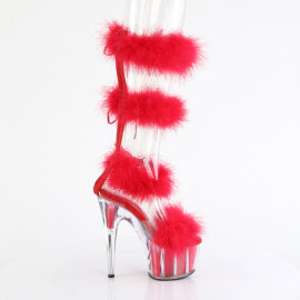 Pleaser ADORE-728F Sandali Con Plateau Trasparente Rosso EU-36 / US-6