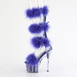 Pleaser ADORE-728F Sandali Con Plateau Trasparente Blu EU-38 / US-8