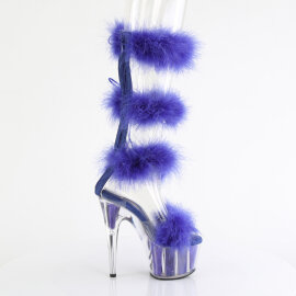 Pleaser ADORE-728F Sandali Con Plateau Trasparente Blu EU-38 / US-8