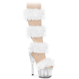Pleaser ADORE-728F Sandali Con Plateau Trasparente Bianco EU-35 / US-5