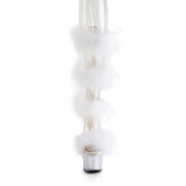 Pleaser ADORE-728F Sandali Con Plateau Trasparente Bianco EU-35 / US-5