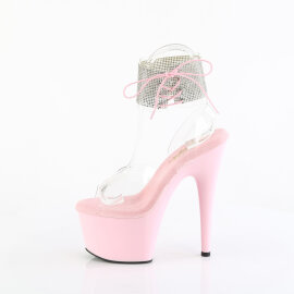 Pleaser ADORE-791-2RS Sandali Con Plateau Trasparente Strass Rosa EU-35 / US-5