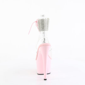 Pleaser ADORE-791-2RS Sandali Con Plateau Trasparente Strass Rosa EU-35 / US-5