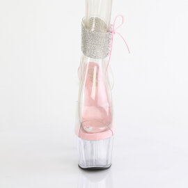 Pleaser ADORE-791-2RS Sandali Con Plateau Trasparente Strass Rosa Trasparente EU-35 / US-5