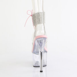 Pleaser ADORE-791-2RS Sandali Con Plateau Trasparente Strass Rosa Trasparente EU-35 / US-5