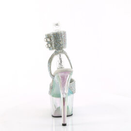 Pleaser ADORE-791HTRS Sandali Con Plateau Holo Strass Argento EU-38 / US-8
