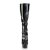 Pleaser DELIGHT-2029 Stivali - Vernice Elasticizzato Nero/Nero EU-38 / US-8