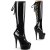 Pleaser DELIGHT-2029 Stivali - Vernice Elasticizzato Nero/Nero EU-39 / US-9