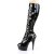 Pleaser DELIGHT-2049 Stivali - Vernice Nero/Nero EU-41 / US-11