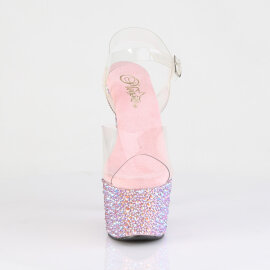 Pleaser BEJEWELED-708MS Sandali Con Plateau Trasparente...