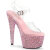 Pleaser BEJEWELED-708MS Sandali Con Plateau Trasparente Strass Rosa EU-38 / US-8
