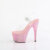 Pleaser BEJEWELED-708RRS Sandali Con Plateau Trasparente Strass Rosa EU-37 / US-7