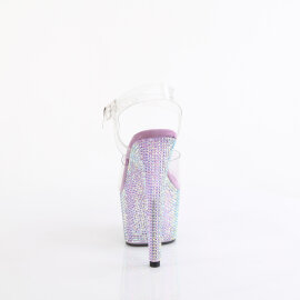 Pleaser BEJEWELED-708RRS Sandali Con Plateau Trasparente Strass Viola EU-42 / US-12