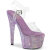 Pleaser BEJEWELED-708RRS Sandali Con Plateau Trasparente Strass Viola EU-42 / US-12