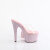 Pleaser BEJEWELED-712RS Mules Con Plateau Trasparente Strass Rosa Pastello EU-39 / US-9