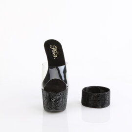Pleaser BEJEWELED-712RS Mules Con Plateau Trasparente...