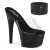 Pleaser BEJEWELED-712RS Mules Con Plateau Trasparente Strass Nero EU-39 / US-9
