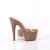 Pleaser BEJEWELED-712RS Mules Con Plateau Trasparente Strass Marrone EU-37 / US-7