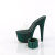 Pleaser BEJEWELED-712RS Mules Con Plateau Trasparente Strass Verde Smeraldo EU-42 / US-12