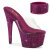 Pleaser BEJEWELED-712RS Mules Con Plateau Trasparente Strass Rosa EU-38 / US-8