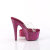 Pleaser BEJEWELED-712RS Mules Con Plateau Trasparente Strass Rosa EU-38 / US-8