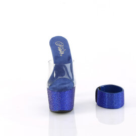 Pleaser BEJEWELED-712RS Mules Con Plateau Trasparente...