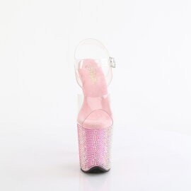 Pleaser BEJEWELED-808RRS Sandali Con Plateau Trasparente...