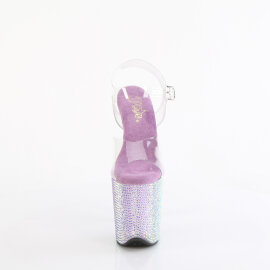 Pleaser BEJEWELED-808RRS Sandali Con Plateau Trasparente...