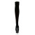 Pleaser DELIGHT-3002 Stivali Sopra Il Ginocchio Velluto Elasticizzato Nero/Nero EU-38 / US-8