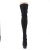 Pleaser DELIGHT-3003 Stivali Sopra Il Ginocchio Lycra Nero/Nero Opaco EU-41 / US-11