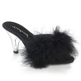 Fabulicious BELLE-301F Mules Trasparente Similpelle Nero EU-38 / US-8